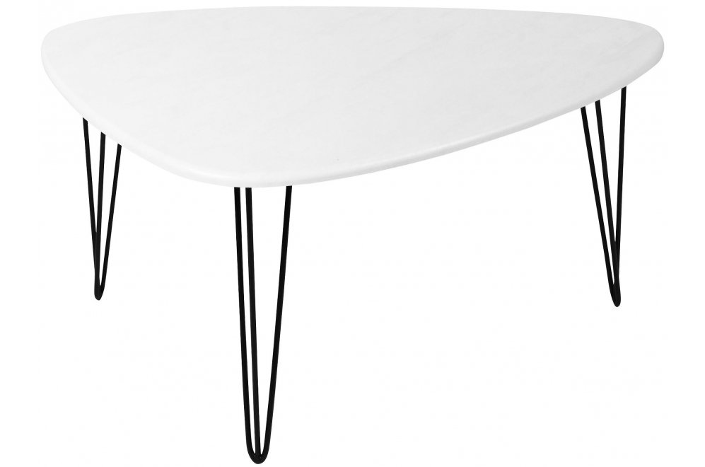 Журнальный столик Престон белый бетон / черный