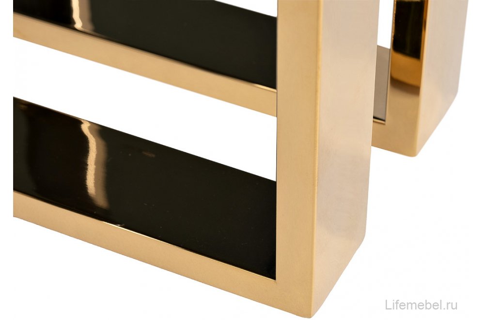 Журнальный столик Рид черный / хром / золото