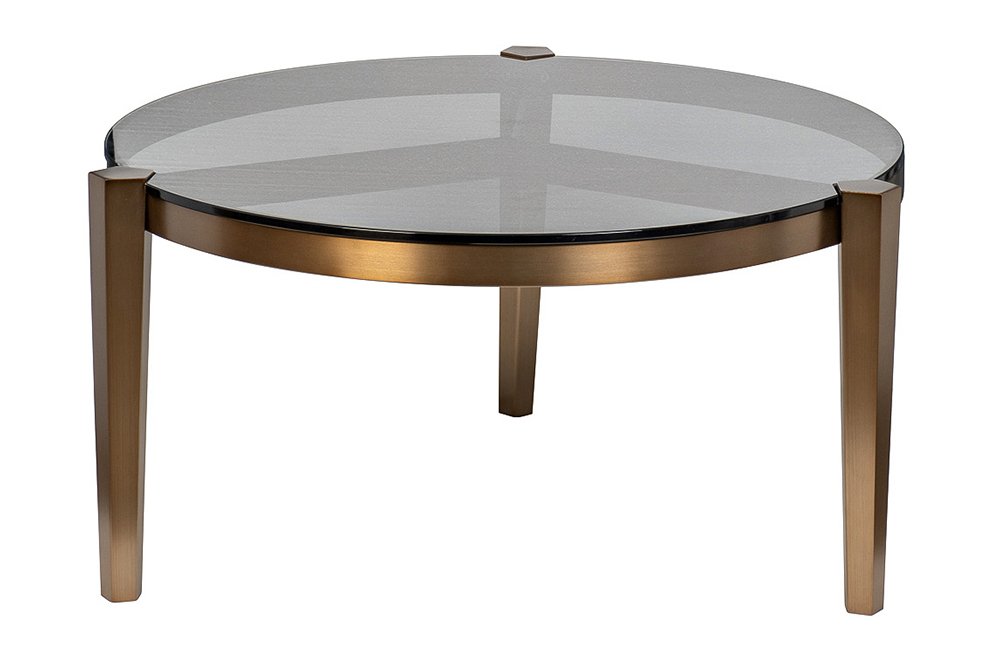 Журнальный столик Роуз прозрачный / бронза