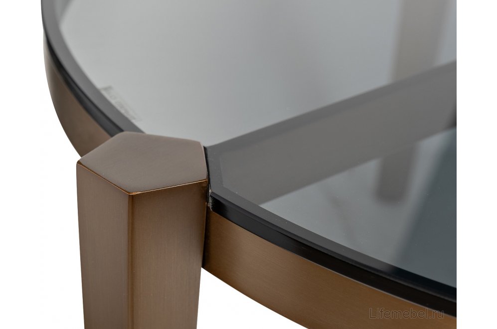 Журнальный столик Роуз прозрачный / бронза