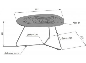 Журнальный столик SHT-CT52-3