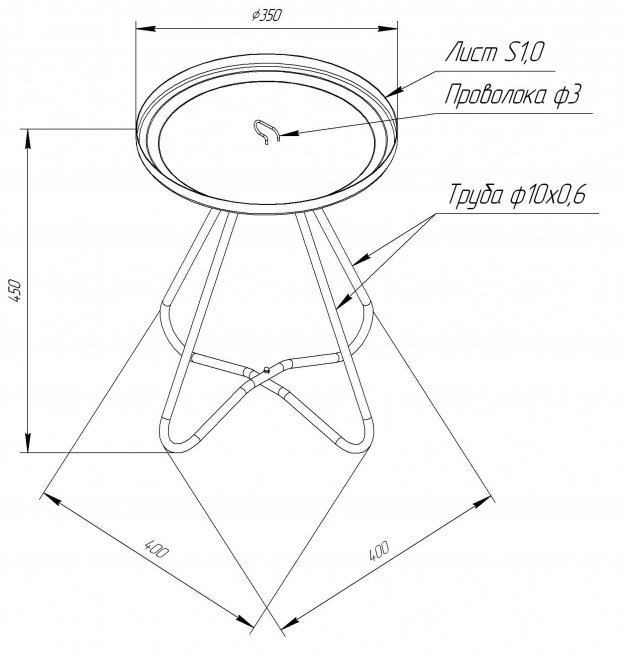 Журнальный столик SHT-CT3 белый муар