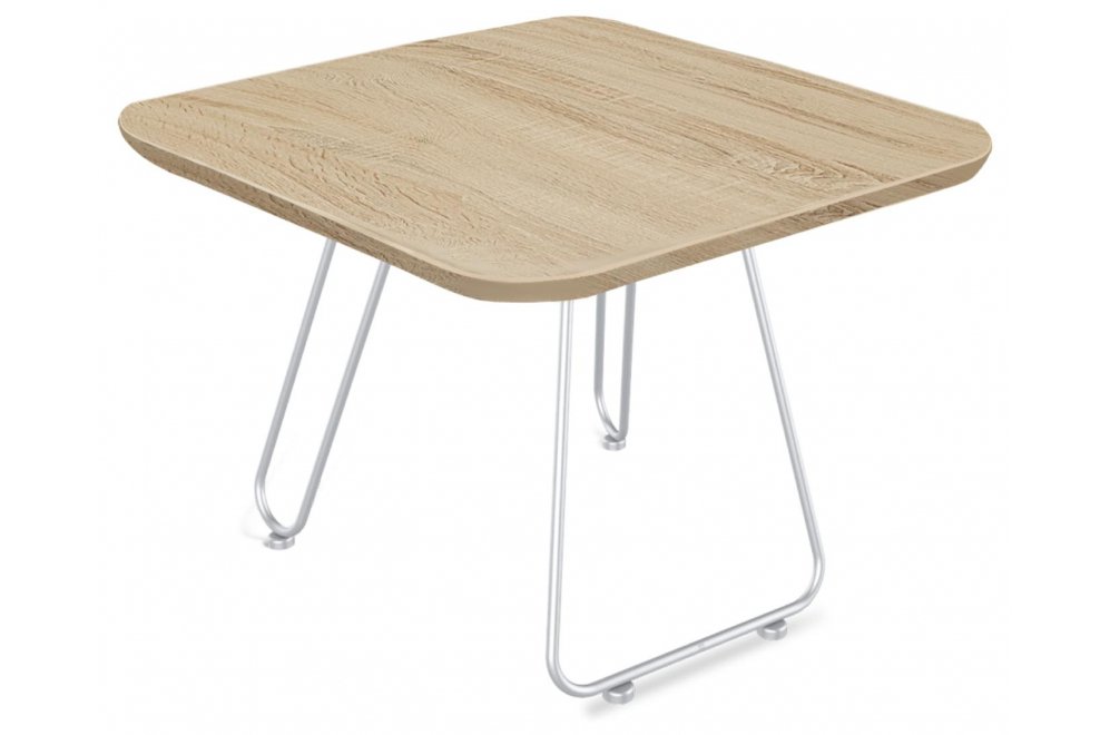 Журнальный столик SHT-S106/ЛДСП 60/60 хром лак / дуб сонома