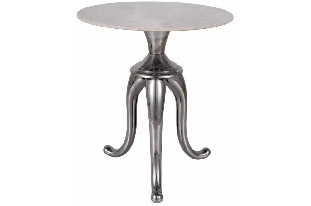 Журнальный столик Snake белый / хром