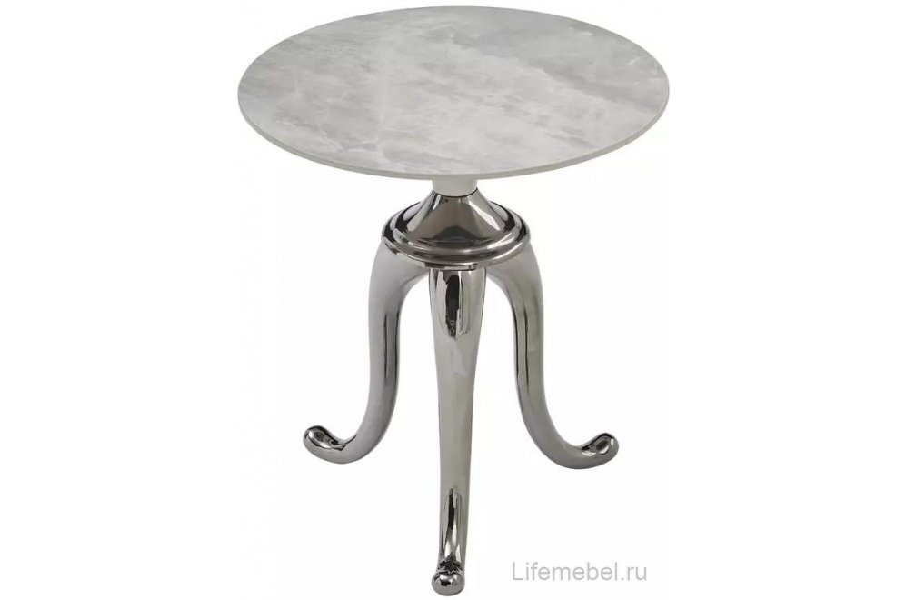 Журнальный столик Snake белый / хром