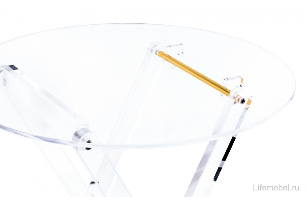 Журнальный столик складной Spirit 40x45 clear / gold