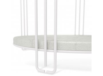 Журнальный столик SHT-CT33-1 бетон лофт / белый муар