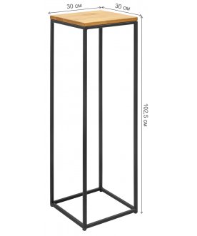 Цветочница Tori 100 дуб / черный