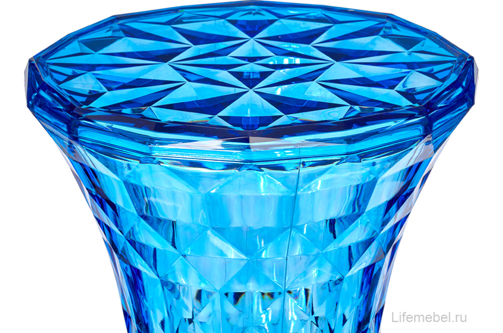 Журнальный столик Stone прозрачный / синий