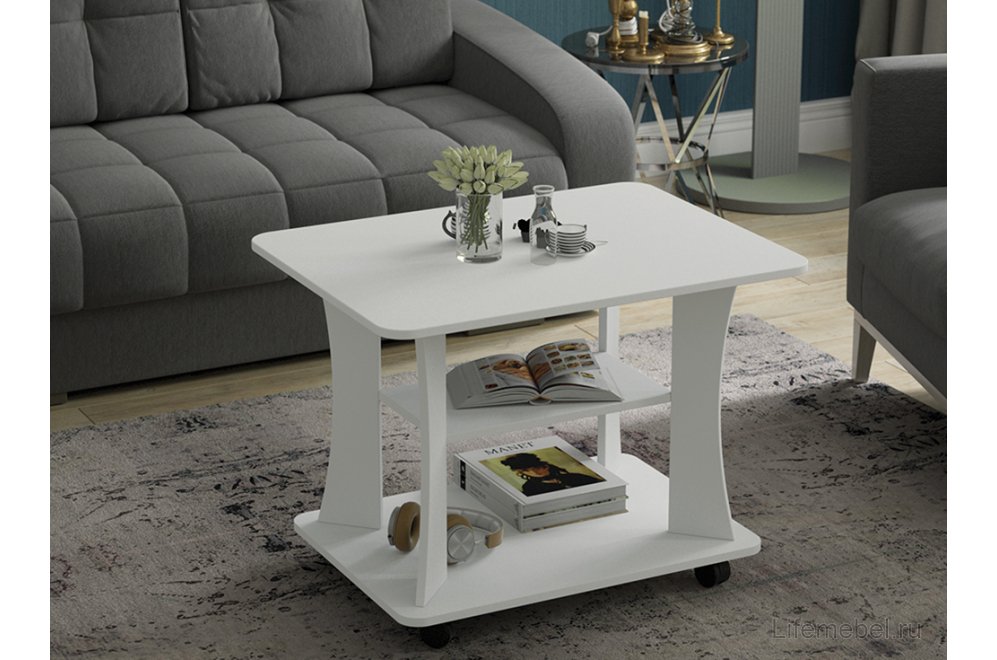 Журнальный столик Тип 8 белый ясень