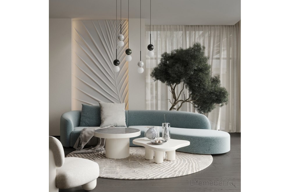 Журнальный столик Wabi sabi бело-кремовый