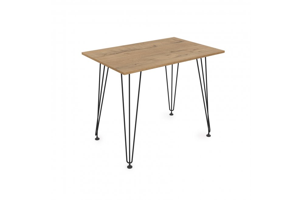 Стол обеденный прямоугольный DELTA (900*600*731) teakwood/черный