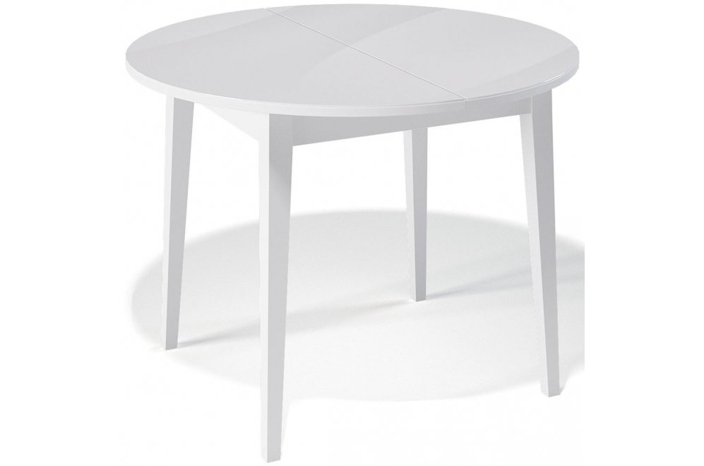 Деревянный стол 1000M белый / белый глянец