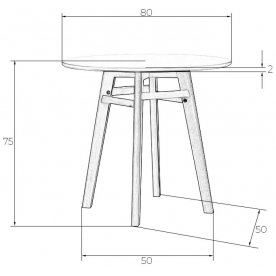 Деревянный стол Albert'80