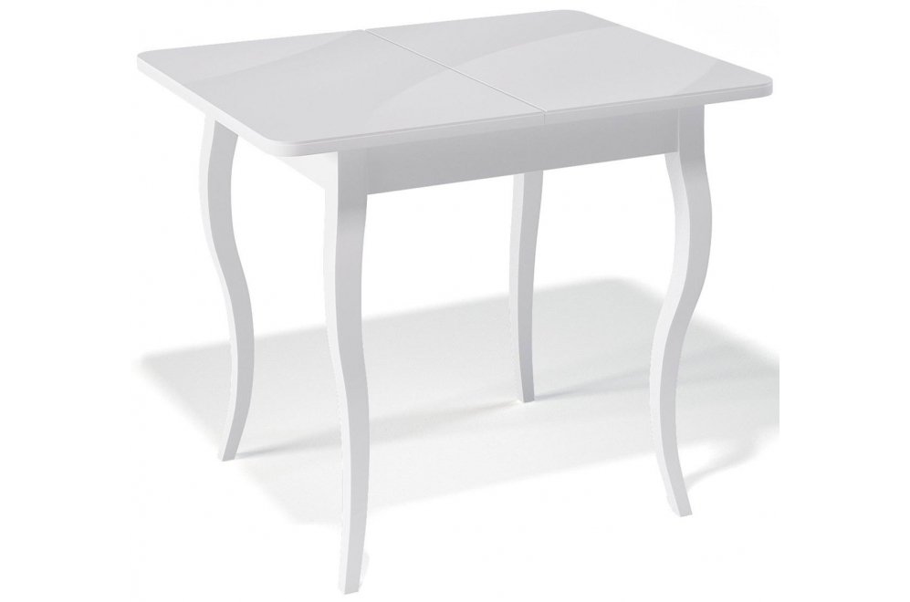 Деревянный стол 900C белый / белый глянец