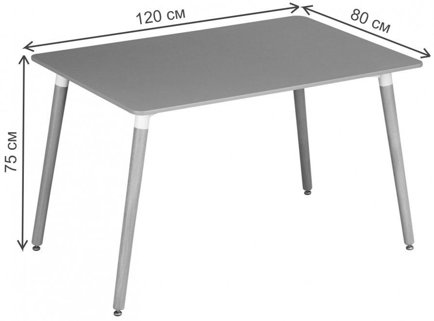 Деревянный стол Eames 2 черный