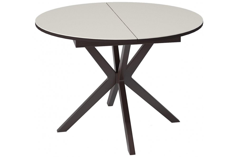 Деревянный стол B1100 венге / крем сатин