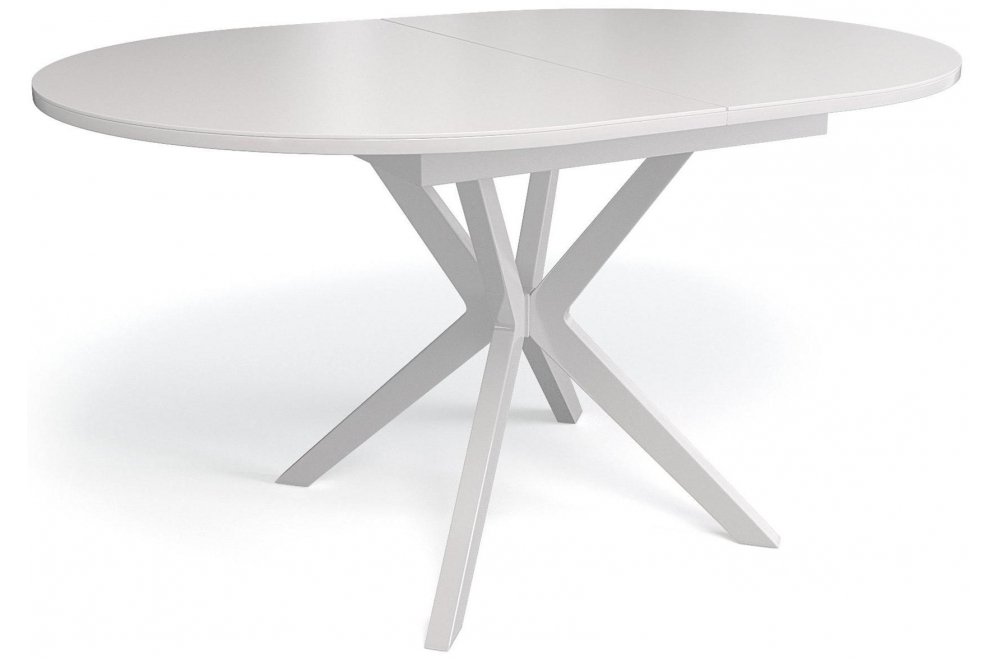 Деревянный стол B1300 белый / белый сатин