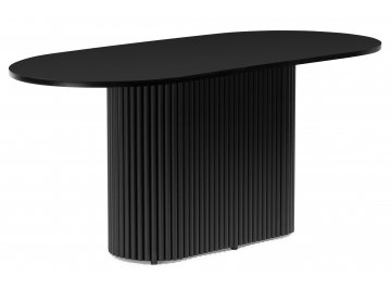 Деревянный стол Барон О черная пленка шагрень / черный