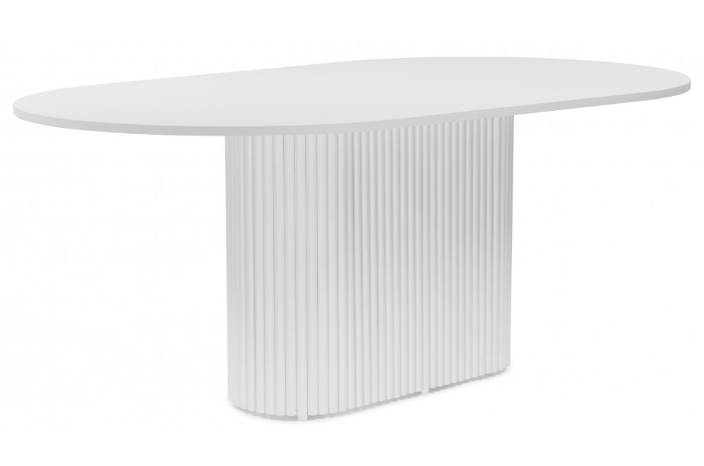 Деревянный стол Барон О 200 х 90 белая пленка шагрень / белый