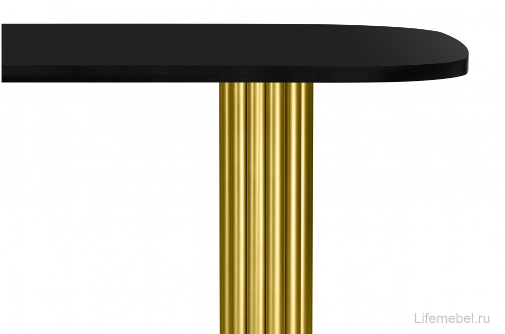 Деревянный стол Бавария B 160 х 90 черная пленка шагрень / золото