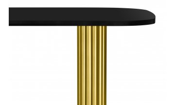 Стол деревянный обеденный Бавария B 180 х 90 черная пленка шагрень / золото