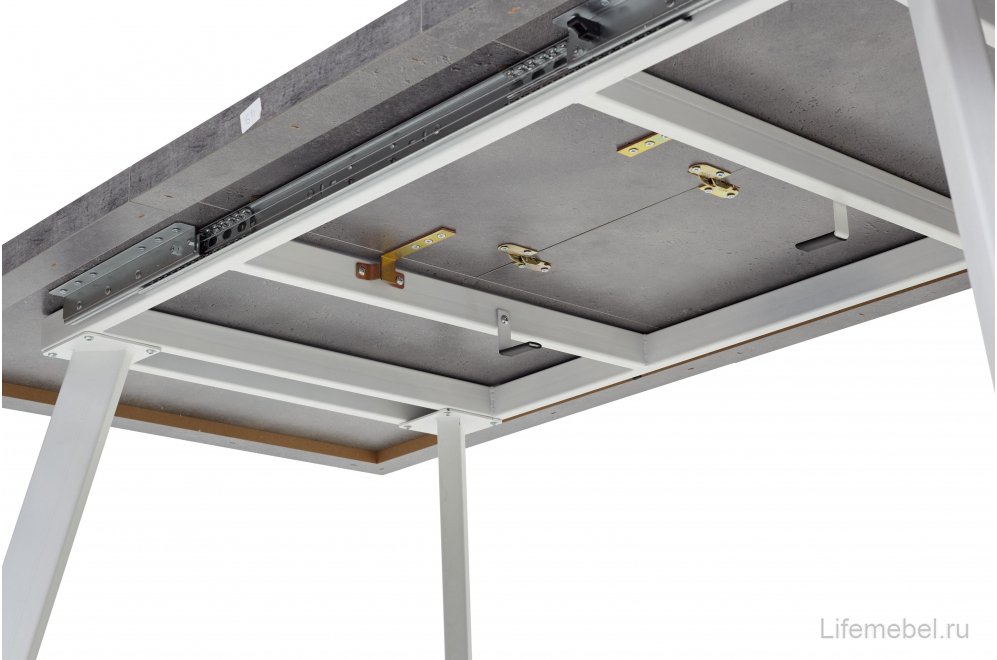 Деревянный стол Brick M 140 бетон портленд / белый