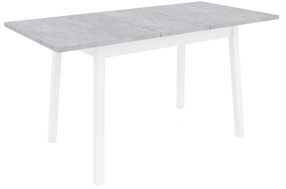 Деревянный стол Бриц цемент светлый / белый