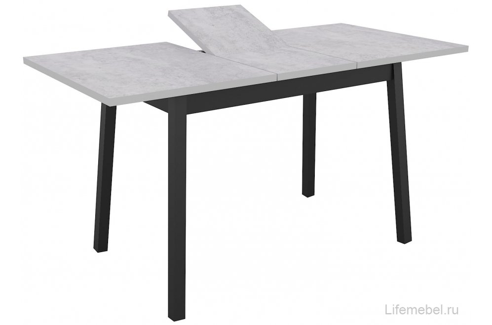 Деревянный стол Бриц цемент светлый / черный