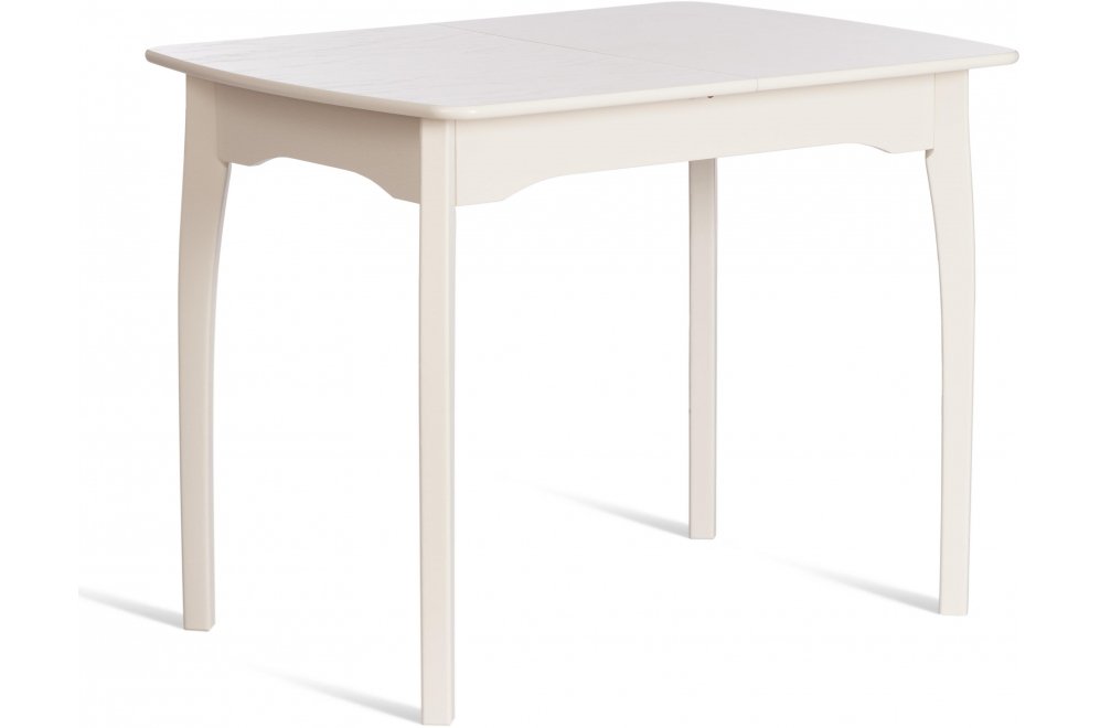 Деревянный стол Caterina/Катерина 100-130x70x75 айвори вайт / бук