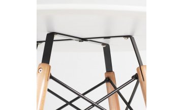 Стол деревянный обеденный Cindy Next/Синди Некст мод.80-MDF D80 белый / натуральный