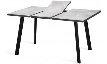 Деревянный обеденный стол DikLine HB120 хромикс белый / черный