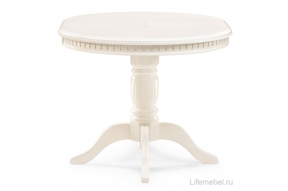 Деревянный стол Долерит круглый бежевый