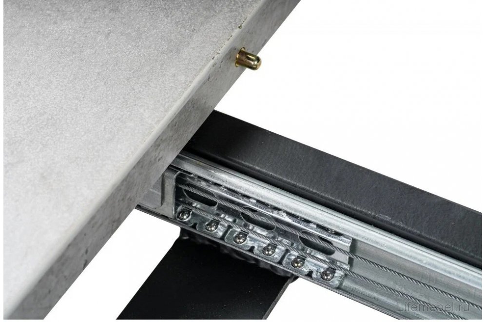 Деревянный стол Джесси бетон портленд / черный