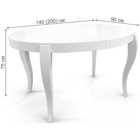 Деревянный стол Элис 140/90-ОВШ