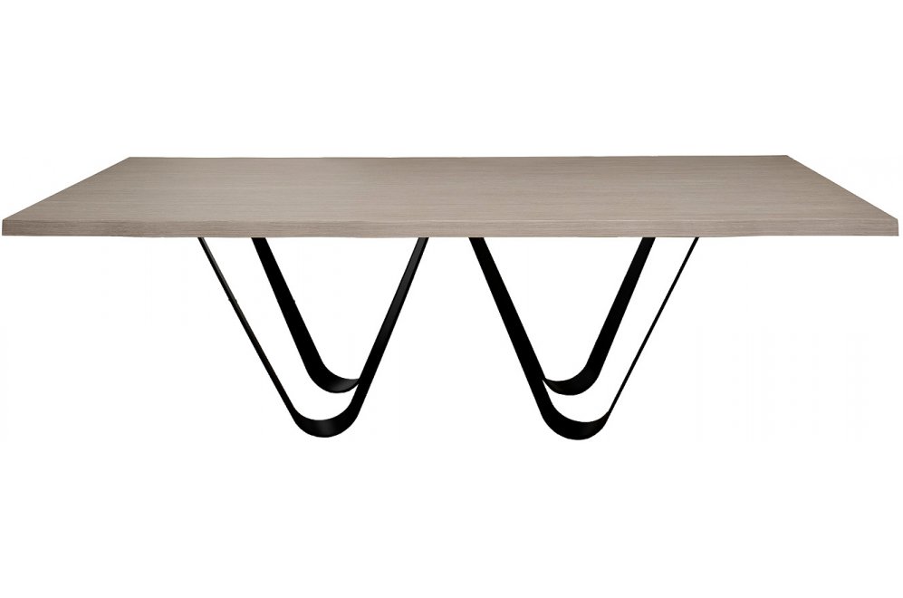 Деревянный стол Флик светлый дуб / бронза