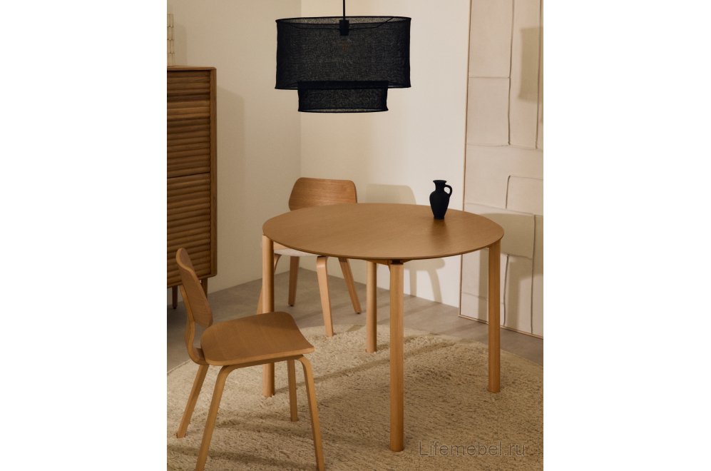 Деревянный стол Indara круглый натуральный