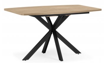 Деревянный стол Индиана 130x80 дуб кунео / черный