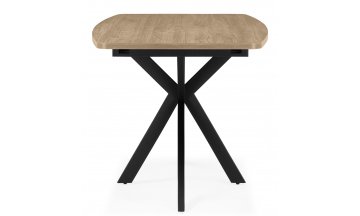 Деревянный стол Индиана 130x80 дуб кунео / черный