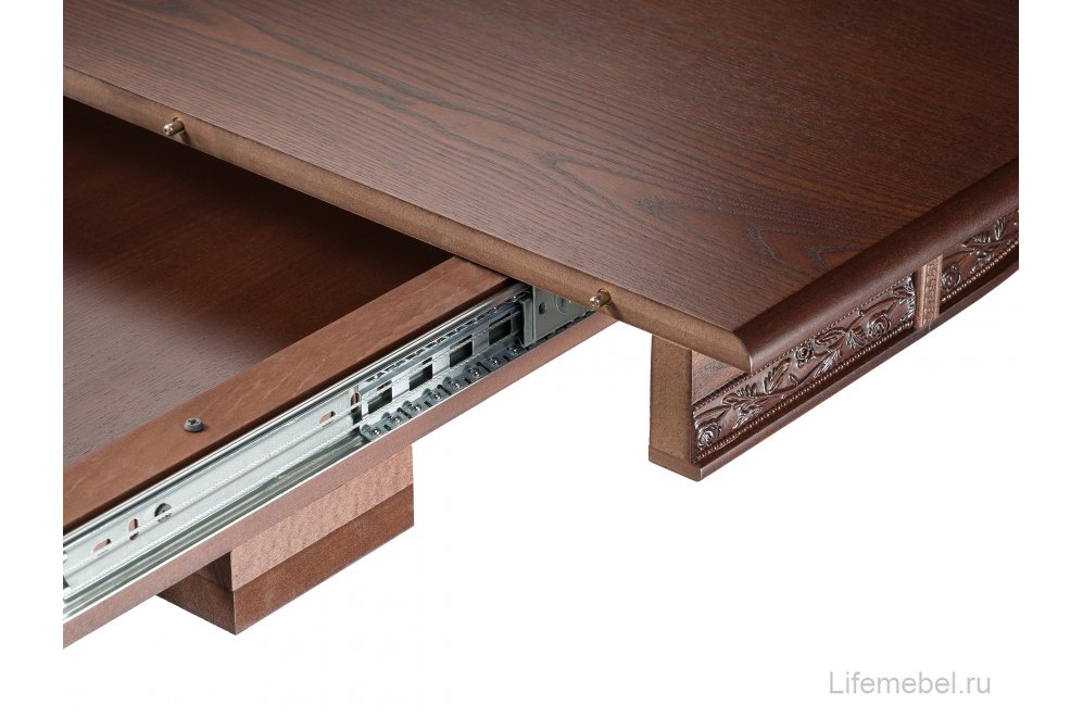 Деревянный стол Кантри 120 овальный орех / коричневая патина