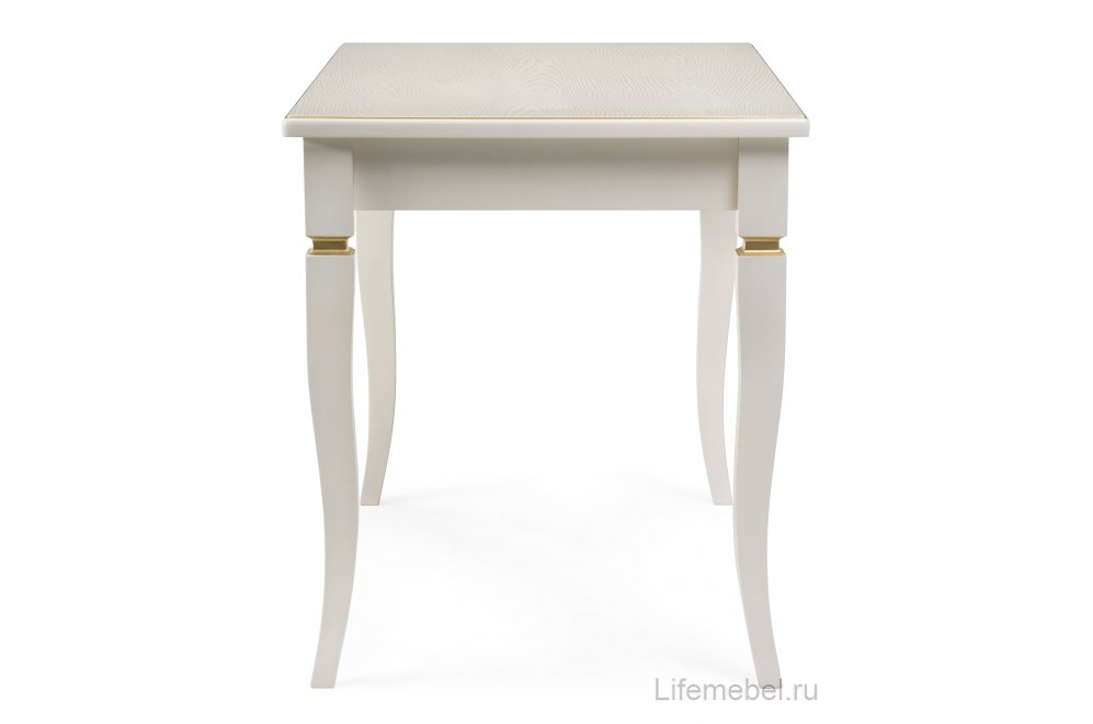 Деревянный стол Лорентайн слоновая кость / золото