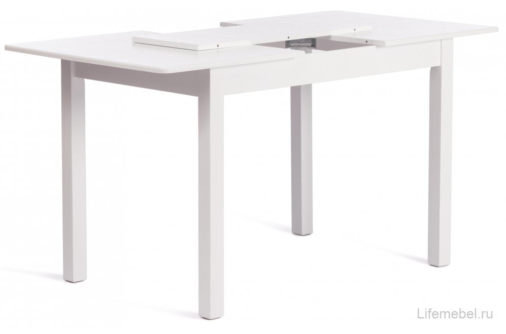 Деревянный стол Moss раздвижной white белый