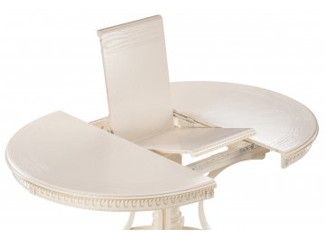 Обеденный стол Нозеан круглый бежевый / золото