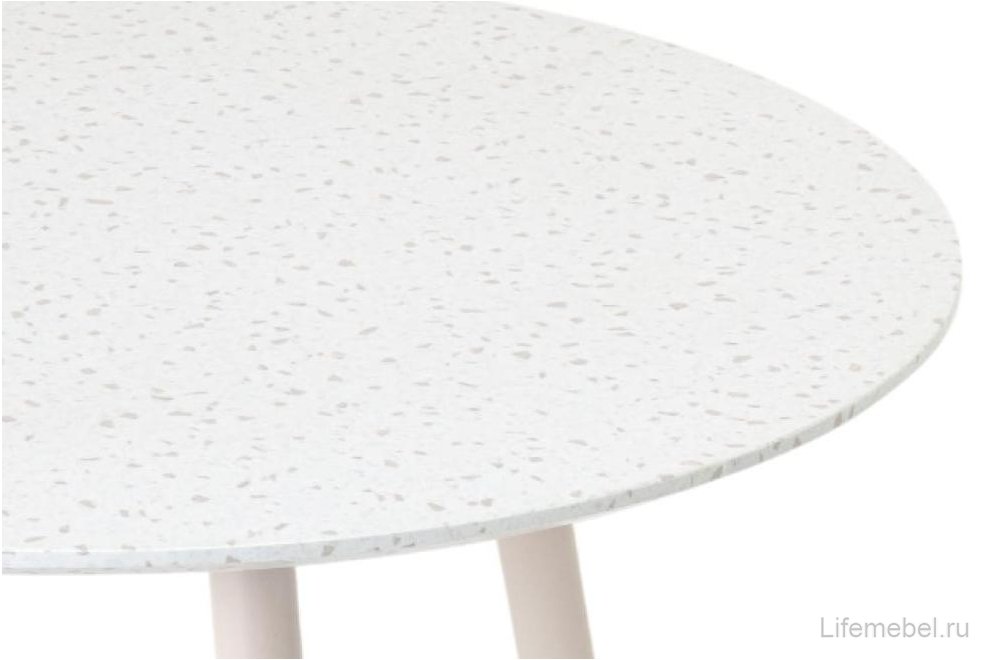 Деревянный стол Нимфа, D110, терраццо