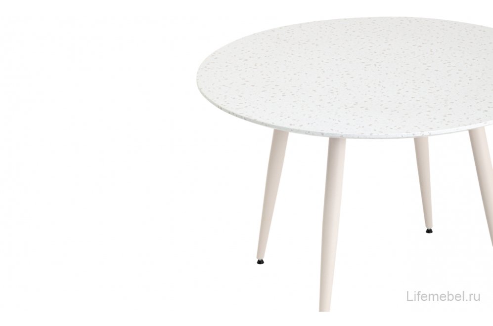 Деревянный стол Нимфа, D90, терраццо