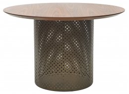 Деревянный стол Rafael 120 орех / бронза