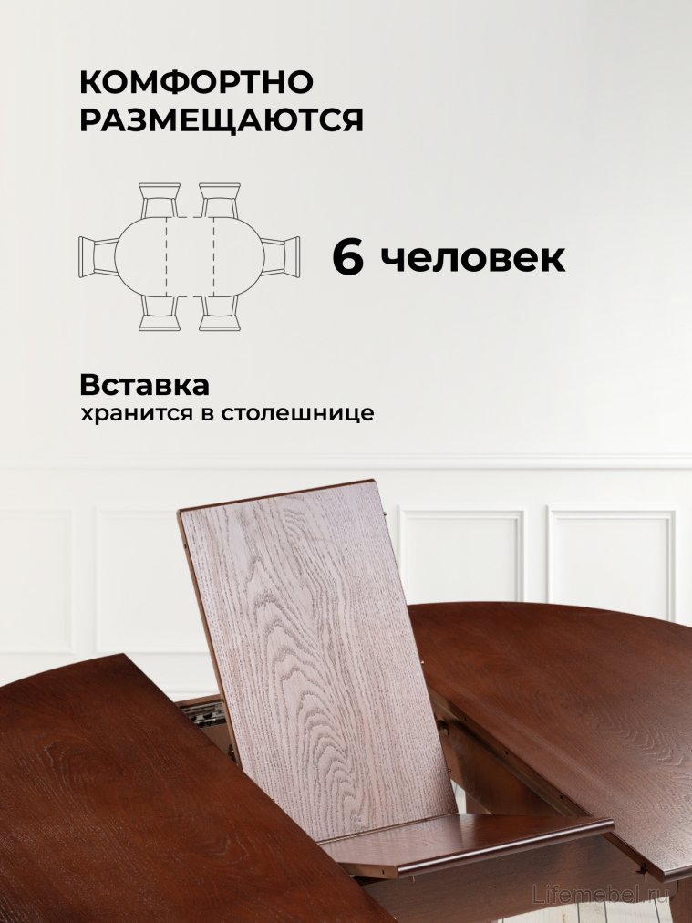 Деревянный стол Распи круглый миланский орех