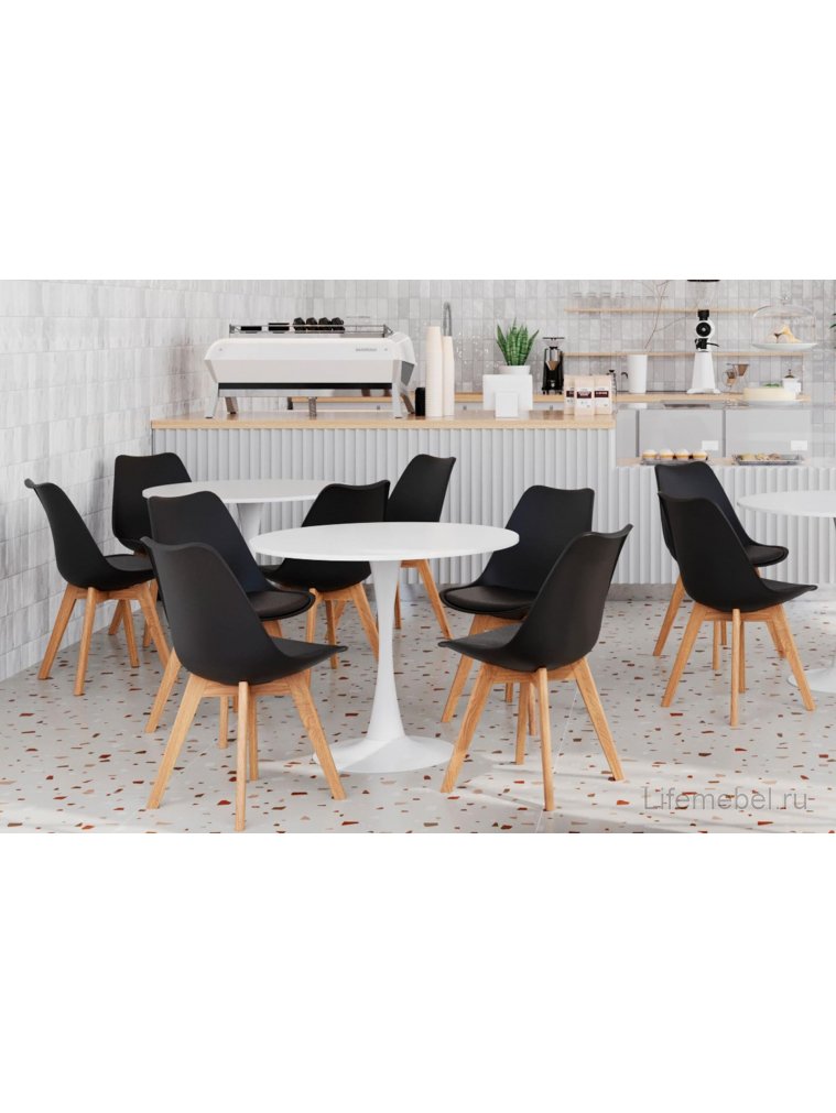 Деревянный стол Rose 90х90 белый