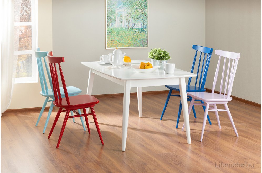 Деревянный стол Самурай-3 белая эмаль