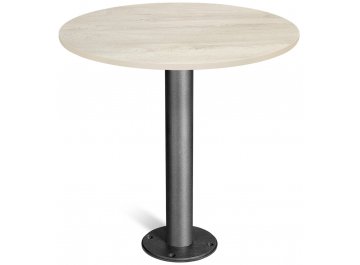 Обеденный стол SHT-T13/80 ЛДСП черный муар / дуб беленый